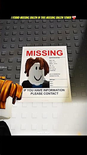 I Found Missing Bacon In This Game..💔 #roblox #robloxedit #shorts