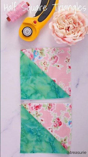 Half Square Triangle Tutorial (#shorts) #halfsquaretriangle #quiltblocks