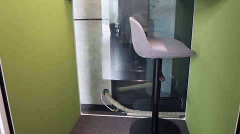 Quiet Meeting Pod with Acoustic Panels, Office Soundproof Room with Furniture, Portable Removable Working Booth for Private Phone Calling, Study, Individual Seater Personal Office H92in W43in D40in