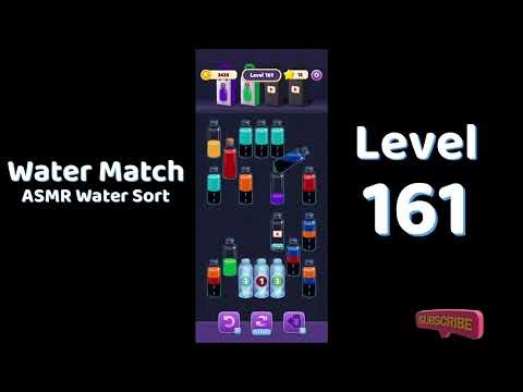Water Match Level 161 Walkthrough 💧🎮 | Water Match ASMR Water Sort | Solutionguruji