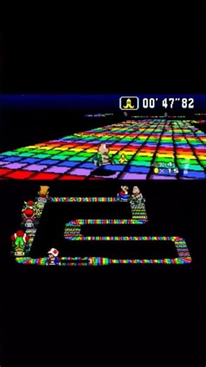 Mario Kart Snes Rainbow Road #mariokart #snes #retrogaming #supernintendo