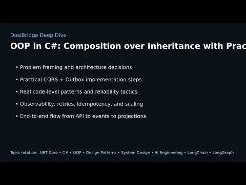 OOP in C#: Composition over Inheritance with Practical Refactoring | DosiBridge