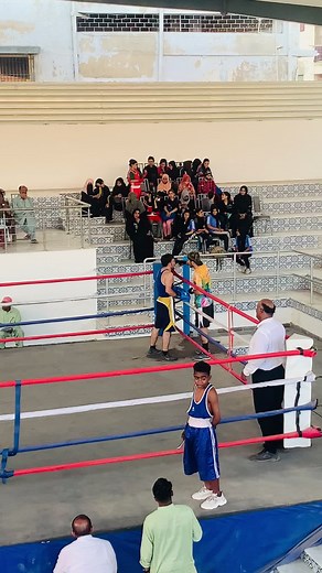 Exciting Boxing Match in Outdoor Arena