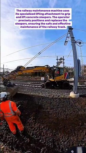 Railway Maintenance Machine - Concrete Sleeper Handling!