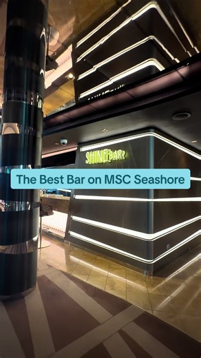 This was our FAVORITE bar on our cruise on MSC Seashore! The bartenders are the best, drinks are delicious, and the vibes are top notch! It’s chill and perfect for meeting new people on the ship 🛳️ ✨ #mscseashore #msccruises #msc #cruise #cruisetok