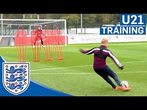 Kane, Pritchard, Baker & Eric Dier England U21 Free-kick Practice | Inside Training