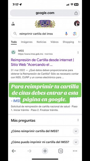Reimprimiendo tu cartilla de citas del IMSS desde celular