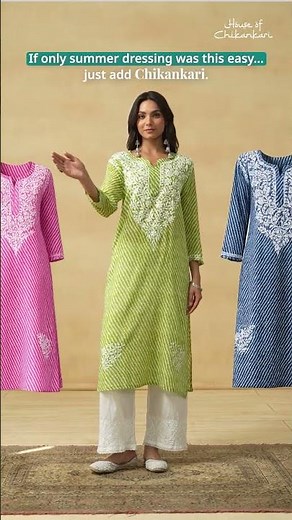 Chikankari Summer ☀️💕 #houseofchikankari