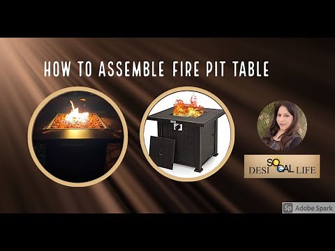 How to assemble a Gas Fire Pit Table | Hamilton Bay | Propane | DIY | Desi SoCal Life