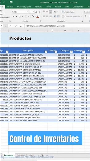 Create an inventory control template in Excel #exceltutorial #inventory