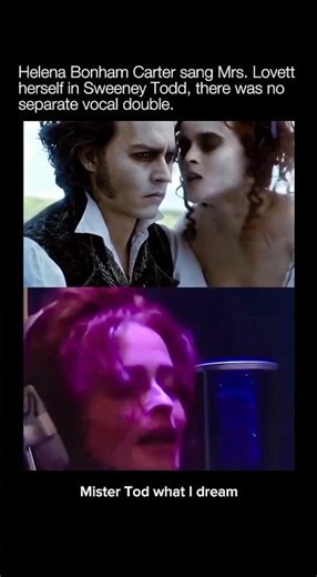 Helena Bonham Carter performed all of Mrs. Lovett’s vocals herself in Sweeney Todd