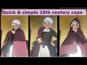 Quick and simple 18th century cape II hand sewing for beginners