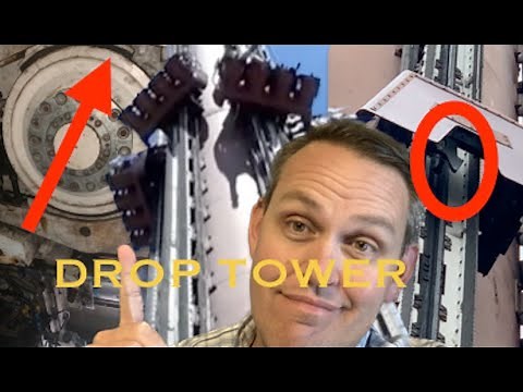 The mechanics of how a drop tower works.