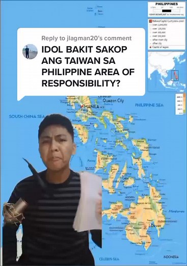 Why is Taiwan included in the Philippine Area of Responsibility?