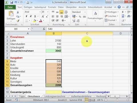 04 Excel Formeln eingeben - Easy4Me.info