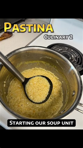 Starting our soup unit with my favorite - Pastina!! #facs #teachersoftiktok #food #soup #foodie