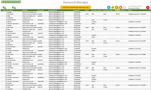 Password Manager Excel Template: Tracker & Keeper (digital Download) - Etsy Australia