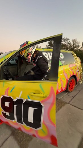 Had to give @aaronplessinger_7 a tour of my Honda Odyssey for the @van_prix out at the @freedom.factoryusa. Van shredding clips are coming up next 🤠 Rate the mullet we gave this thing on a scale of 1-10 😂😭 Big thanks to @alpinestars for getting me kitted out last minute too 🔥 @redbullmotorsports @redbull @motosportinc @rdrco.inc @bbrmotorsports @allballsracing_ #honda #hondaodyssey | Carson Brown