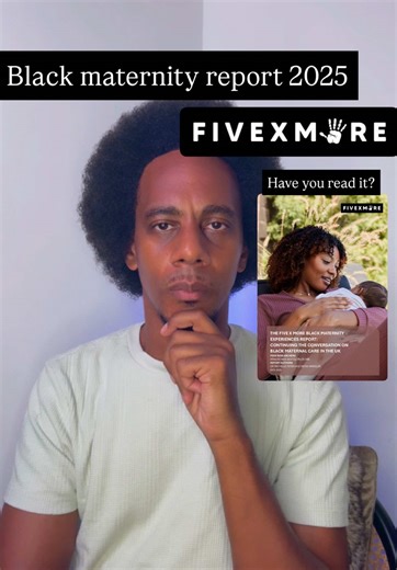 Have you read @Five x More Black maternity experiences report yet? If you follow me, comment ‘maternity’ to get the link sent to your DMs or visit fivesxmore website. Which at a glance statistic surprised you the most? 1). 60% of Black women rated their antenatal care as good or high quality. 2). 54% experienced challenges with healthcare professionals. 3). 28% of Black women reported discrimination and, of that 25% said that this was due to issues around race. 4). 45% raised concerns during la