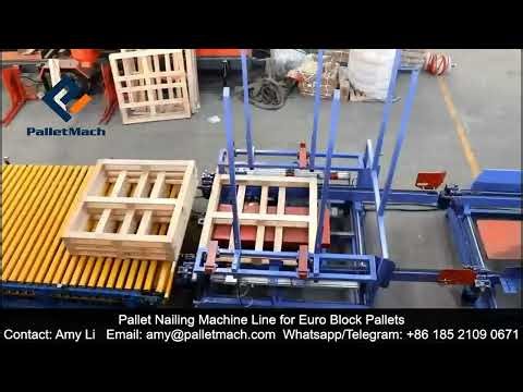 Automatic Wooden Block Pallet Nailing/Assembling Machine/EPAL2 Block Pallet Nailer/Pallet Leg Nailer