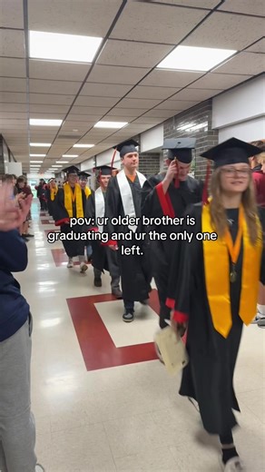 Emotional Farewell: A Sibling's Graduation Day