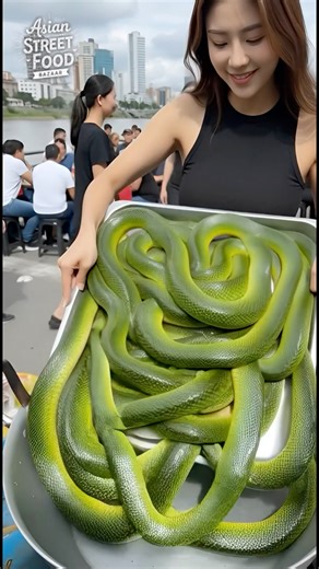 149K views · 622 reactions | In some Asian regions, snake meat is part of traditional cuisine, valued for its high protein content and cultural significance, especially in street food markets. ⚠️ AI-generated visuals. Created for educational & entertainment purposes only. #FoodEducation #StreetFoodTradition #CulturalCuisine #AsianFoodCulture #LearnEveryday | Asian Street Food Bazaar | Facebook