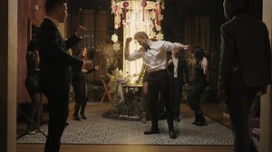 multi-ethnic group of people dancing in nightclub in New year party, celebration of Xmas