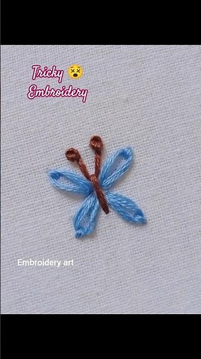 Hand Embroidery designs - Butterfly 🦋 Tutorial 🥹✨