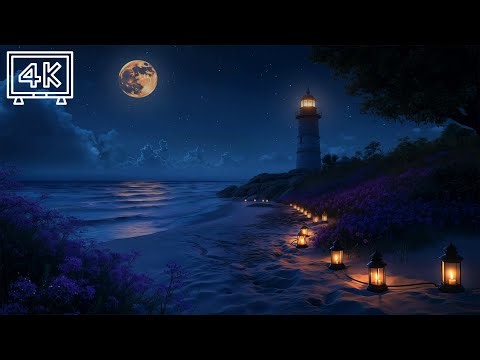 🌙 Drifting into Sleep with Ocean Sounds and Gentle Nature Ambience | Tranquil Seaside Night