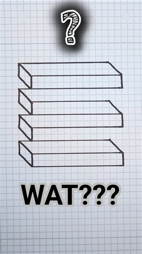 3D illusion It's impossible!! #art #drawing #3d