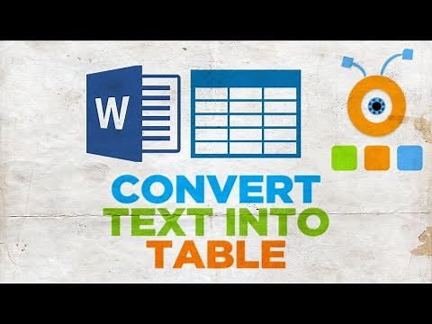 How to Convert Text Into Table in Word