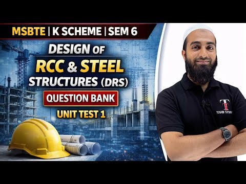 DESIGN OF RCC & STEEL STRUCTURES | DRS | QUESTION BANK I DRS I MSBTE | Toshib Tutorials