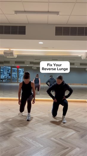 Women's Strength Academy on Instagram: "Most women aren’t bad at reverse lunges — their step-back is just off. In the video, I show the common mistake first: stepping the back foot directly behind the front foot, like walking on a tightrope. That’s why balance feels unstable. The fix is simple: start in a hip-width stance, imagine two parallel lines on the floor, and drive your back foot straight along that line. Keep that hip-width distance between your feet the whole time, and your reverse lun