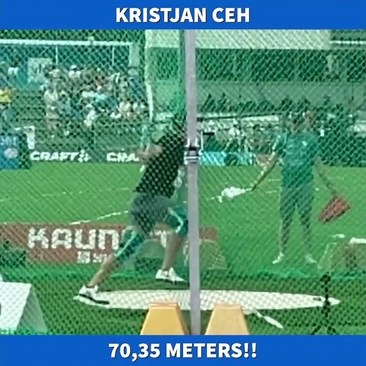 Kristjan Čeh, discus throw slow motion, 70,35 meters!!