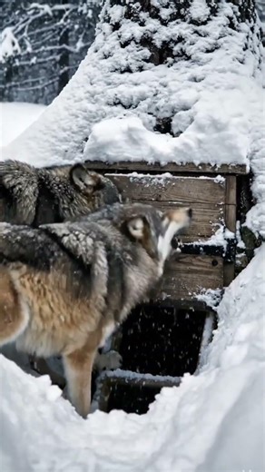 Grandma Runs From Wolves Into Her Secret Tree House Bunker 🐺🌲#short #animals #asmr