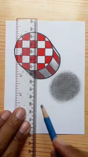 3d Drawing Floating On Paper / How To Draw Easy Art For Beginners #shorts