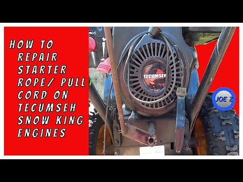 How to repair starter rope/ pull cord on Tecumseh Snow King Engines