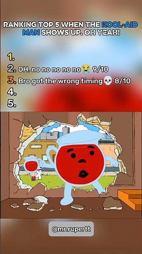 When the Kool-Aid Man Shows Up 💥 OH YEAH! 😂 #koolaidman #ohyeah #cartooncomedy #familyguy