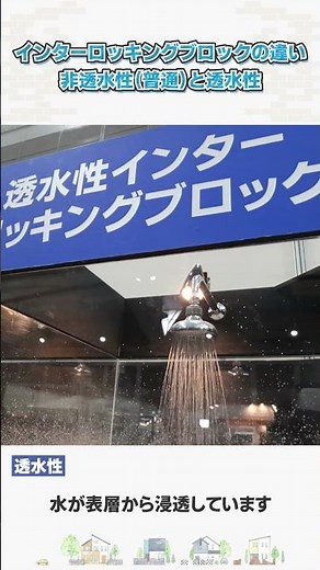 インターロッキングブロック透水性と非透水性（普通）の違い