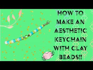 How to make a keychain with clay beads!! | TRYING MY NEW CLAY BEADS!!! | aesthetic keychains |
