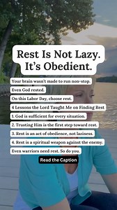 Labor Day is a reminder that rest isn’t selfish. It’s sacred. Your brain and body both need it to function well. Jesus said, “Come to Me… and I will give you rest.” (Matt. 11:28) 🧠 Science confirms that rest improves mental clarity, emotional regulation, and physical health. 📖 Scripture reminds us that rest renews our soul. 👉Save this as your reminder to rest and send it to someone who needs that same encouragement today. #FaithAndNeuroscience #neuroscience #brainscience #MentalHealthMatters 
