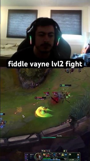 Fiddlesticks support & vayne level 2 fight - League Of Legends #leagueoflegends #fiddlesticks
