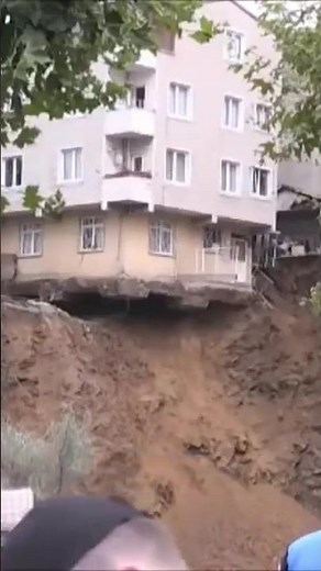 Concrete Retaining Wall Failure Causes Landslide and Three-Story Building Collapse