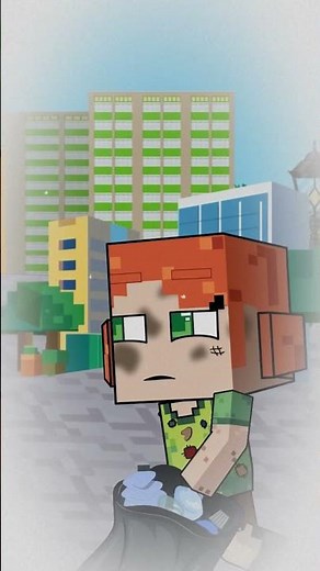 Little Alex stops a pickpocket Chum chompkins but gets misunderstood #minecraft #shorts
