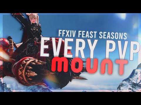 Every PVP Mount in FFXIV - ARR to EW ! | FFXIV Showcase | Dreadnaught, Menoetius, Prototype Roader +