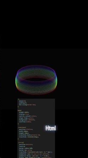 Pure CSS Animation 😳🔥 3D Circle Wave Effect HTML & CSS Only Comment "CIRCLE" for code 💻