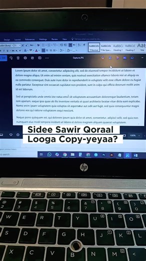Sidee Qoraal Sawir Looga Soo Copy-gareyaa? #hamsekaysar #tipsandtricks #windows #computer #lessons