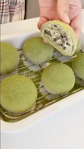 🍵🍪Soft and Chewy Matcha Oreo Daifuku#daifuku #mochi #matcha #recipe