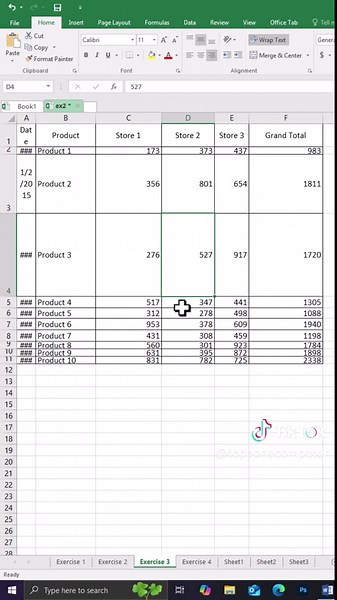 Excel မှာ Column နဲ့ Row Auto Fit လုပ်နည်း