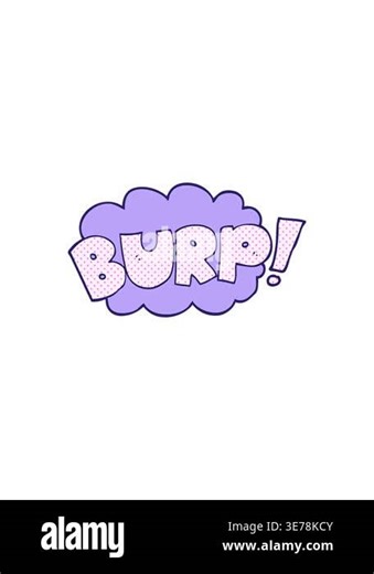 splitting effect animation of freehand drawn cartoon burp Stock Video Footage - Alamy